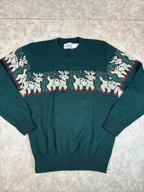 Women’s Christmas Sweater Reindeer Sz M, Whats Next Brand